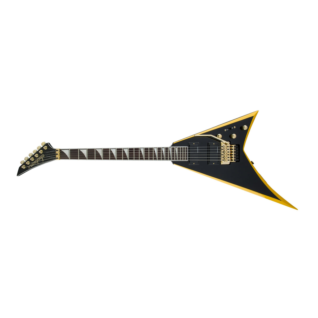 Jackson X Series Rhoads RRX24 6-String Guitar (Black with Neon Yellow Bevels)