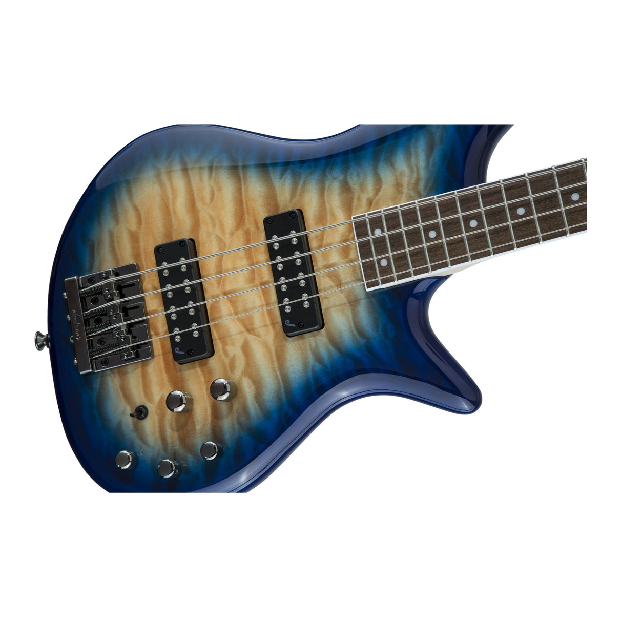 Jackson JS Series Spectra Bass JS3Q 4-String Electric Guitar (Amber Blue Burst)