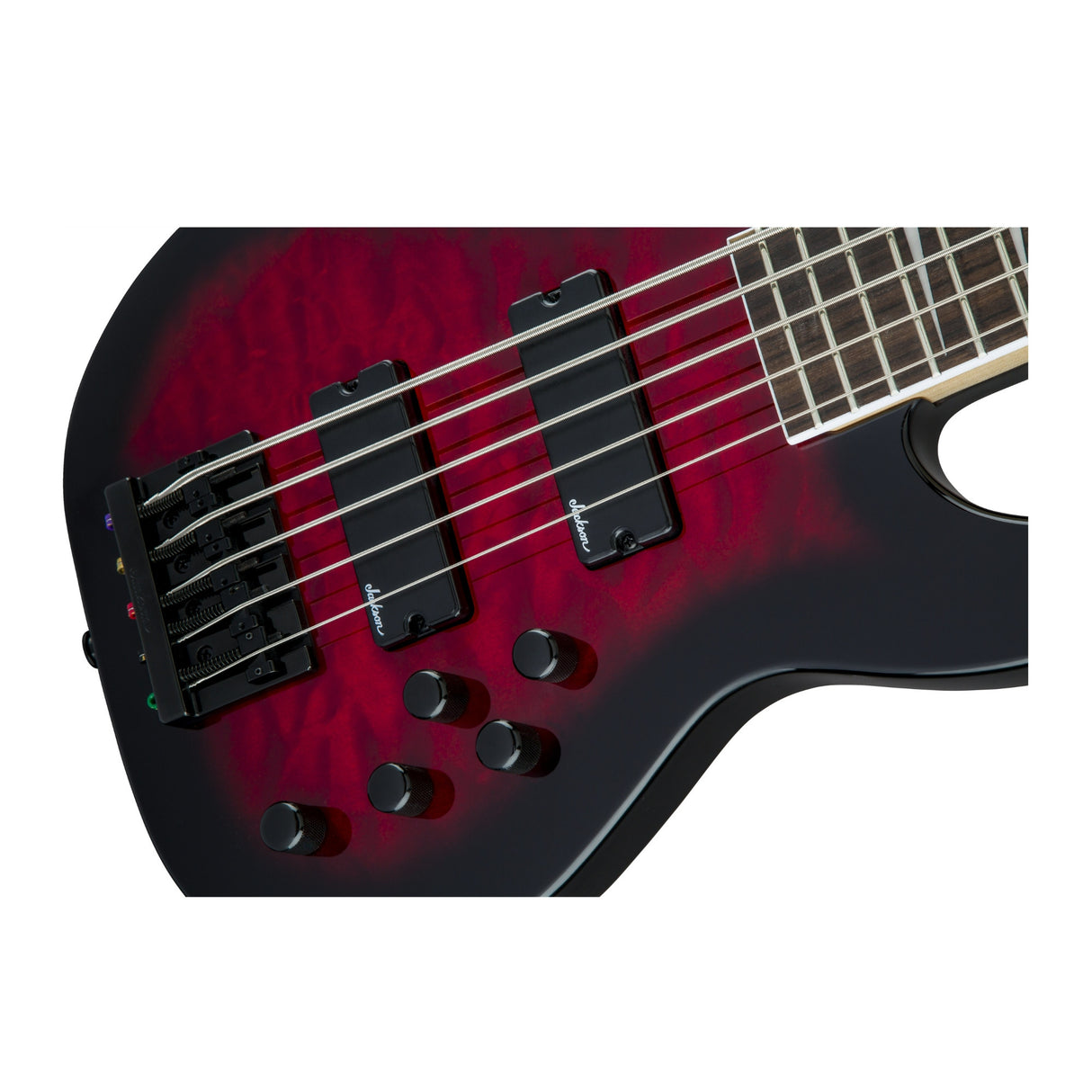 Jackson JS Series Concert Bass JS3VQ 5-String Electric Guitar (Red Burst)