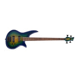Jackson X Series Spectra Bass SBXQ IV 4-String Electric Guitar(Amber Blue Burst)