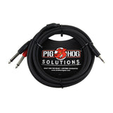 Pig Hog Solutions 10-Feet Stereo Breakout Cable (3.5 mm to Dual 1/4-Inch, Male)