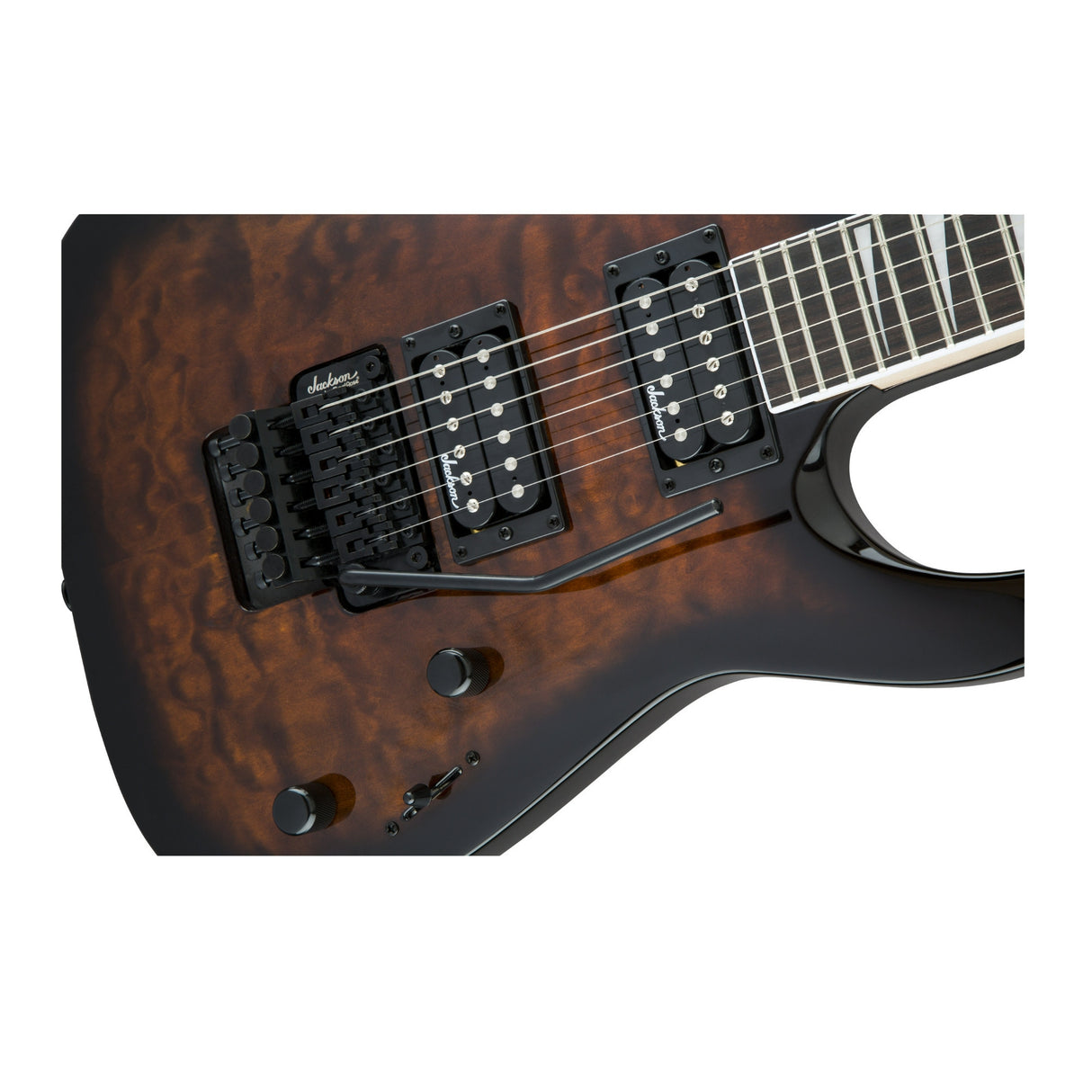 Jackson JS Series Dinky Arch Top JS32Q Guitar (Dark Sunburst) w/Bag and Strings
