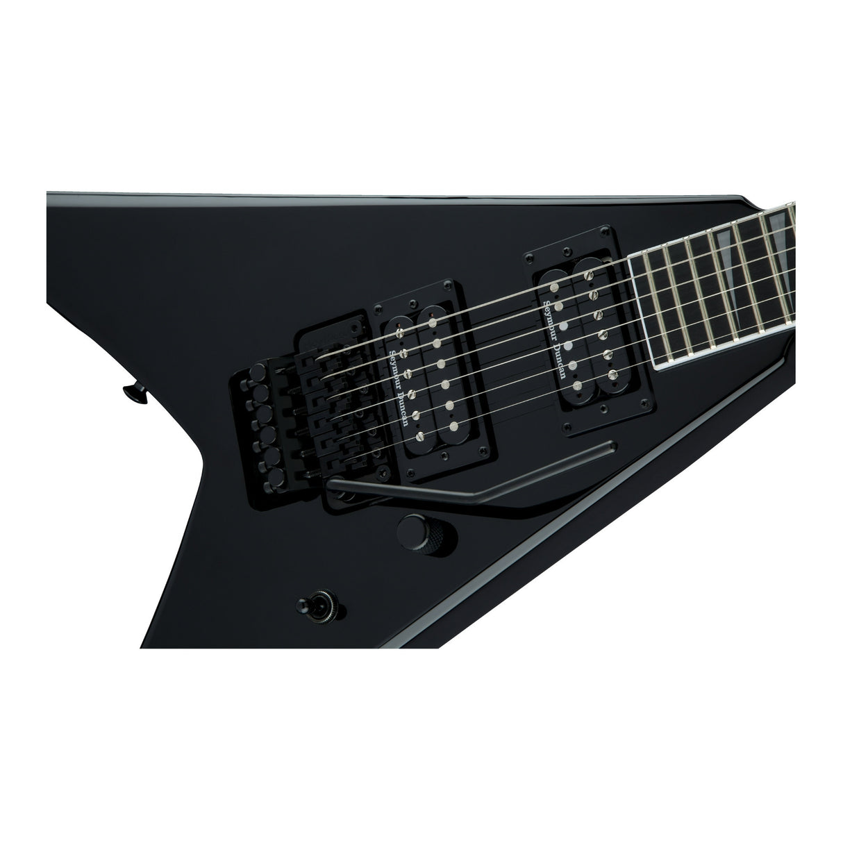 Jackson Pro Series King V KV 6-String Electric Guitar (Gloss Black) with Case