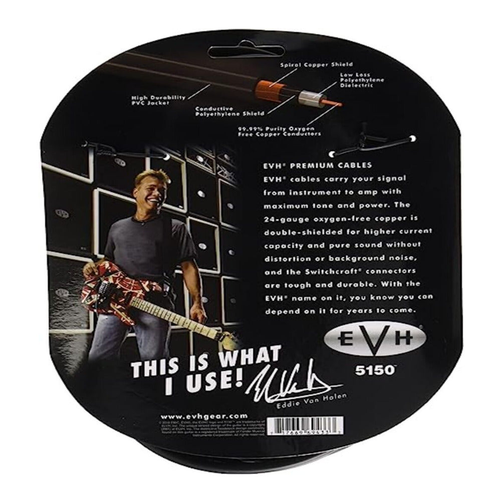 EVH Premium 14-Feet Instrument Cable with Two Straight-End Switchcraft Plugs
