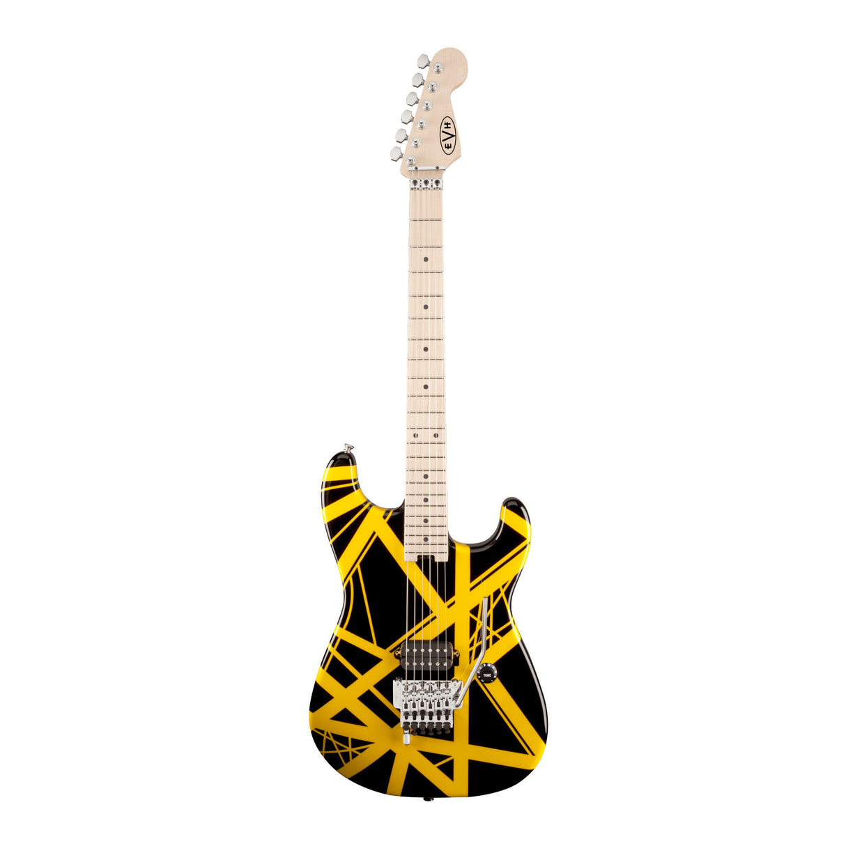 EVH Striped Series 6-String Electric Guitar (Black with Yellow Stripes)