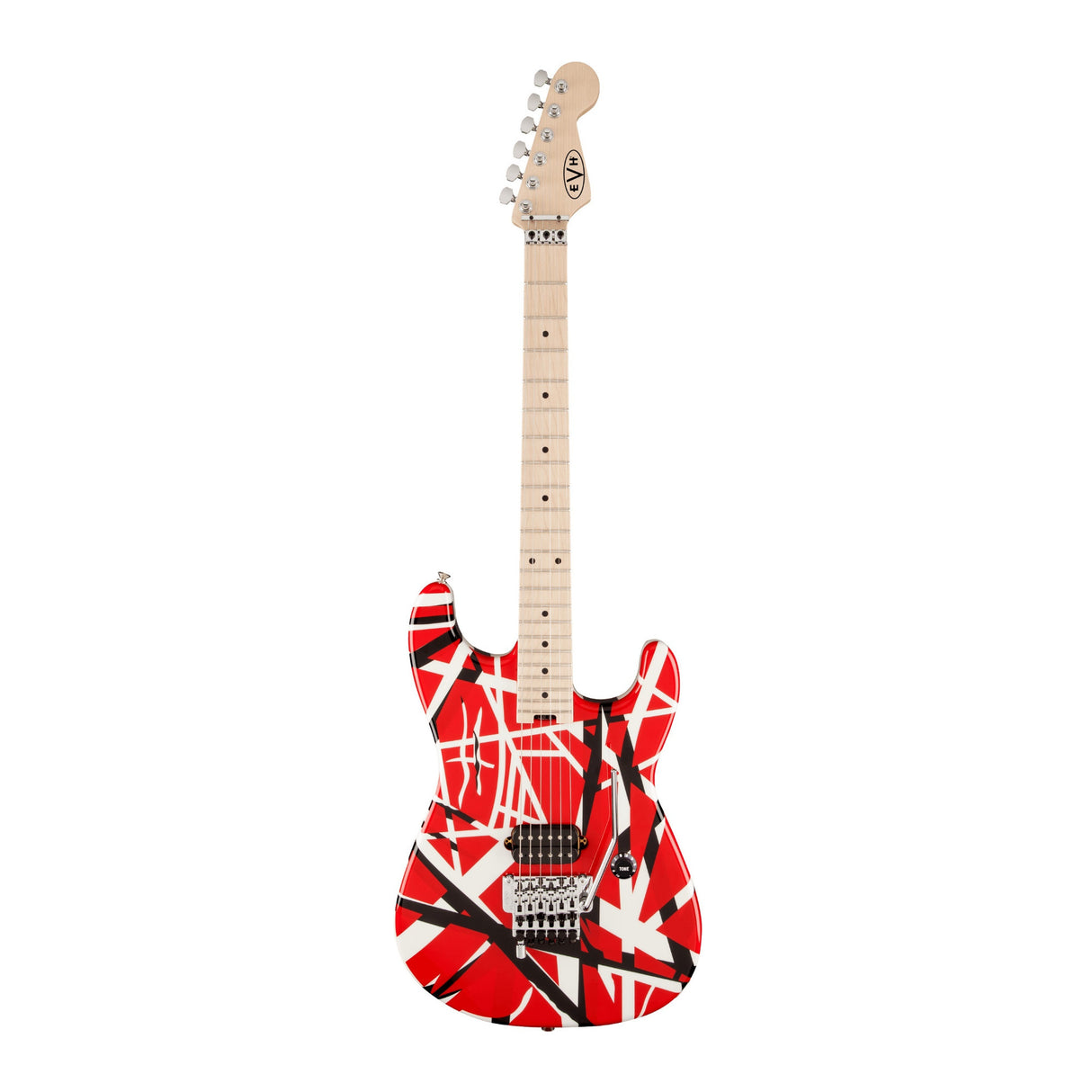 EVH Striped Series 6-String Electric Guitar (Red with Black Stripes)