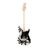 EVH Striped Series 6-String Electric Guitar (White with Black Stripes)