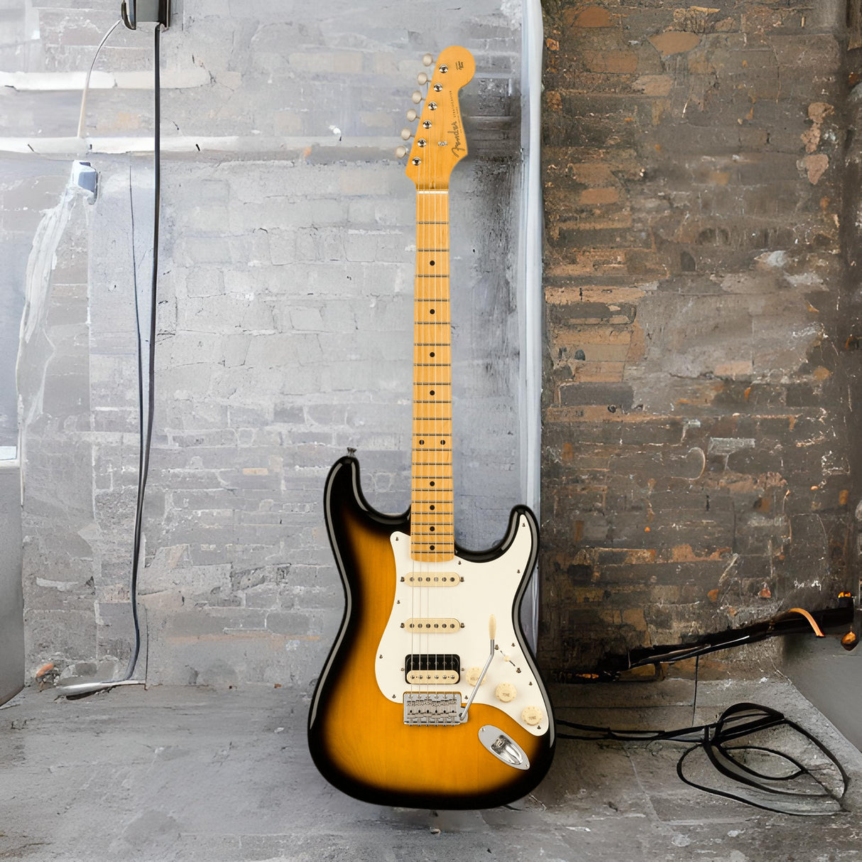 (D)Fender JV Modified '50s Stratocaster HSS Electric Guitar (2-Color Sunburst)