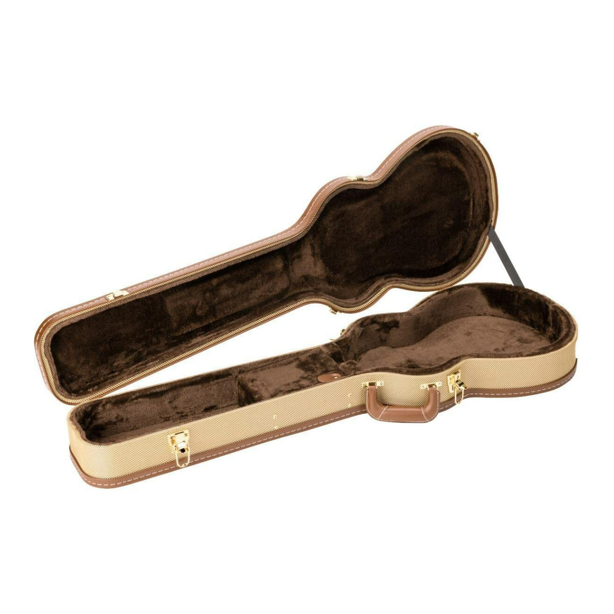 Gretsch Bass Baritone Tweed Hardshell Case with Shoulder Strap with Gold Latches