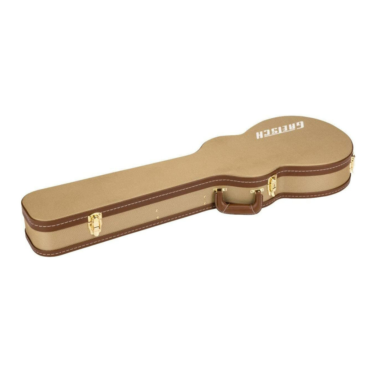 Gretsch Bass Baritone Tweed Hardshell Case with Shoulder Strap with Gold Latches