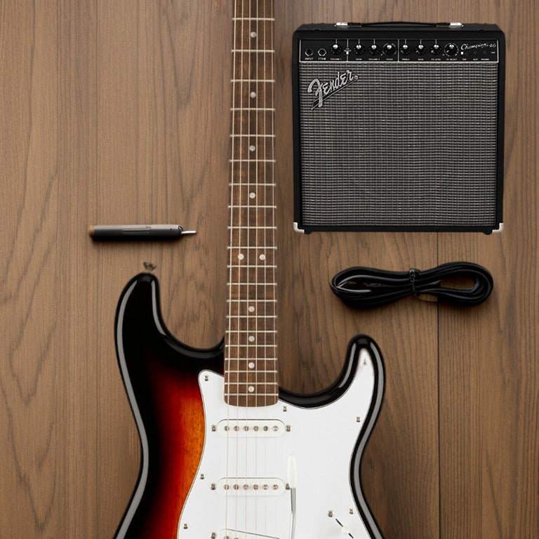 Squier Affinity Series Stratocaster Electric Guitar (Laurel, 3-Color Sunburst)
