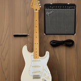 Fender Jimi Hendrix Stratocaster 6-String Electric Guitar (Olympic White)