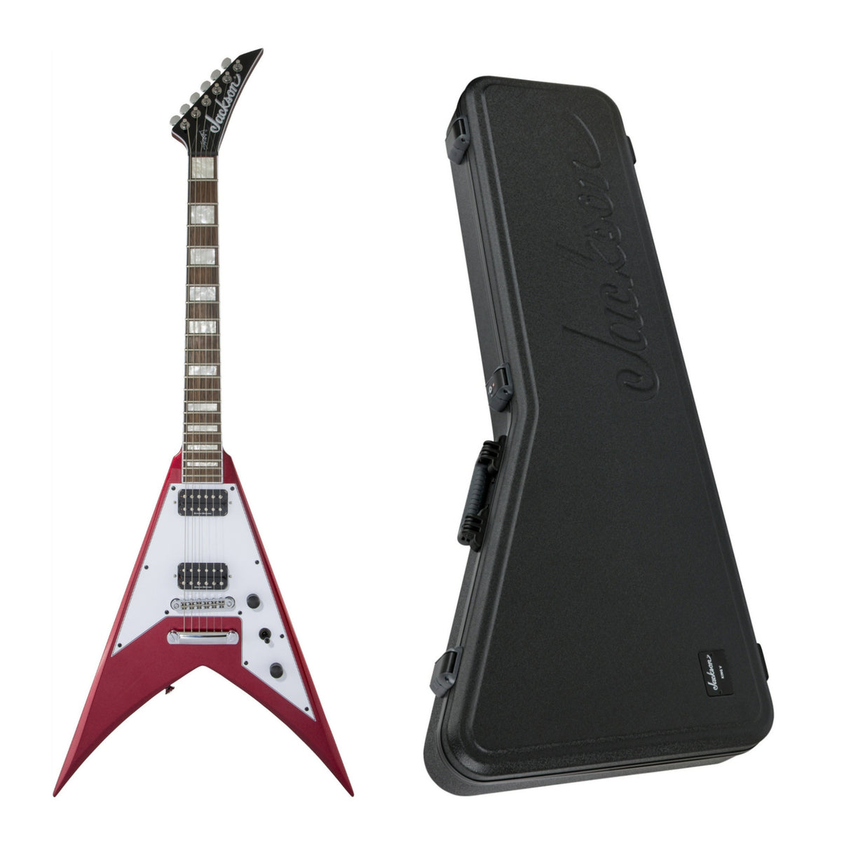 Jackson X Series Signature Scott Ian King V KVXT Guitar (Red) with Case