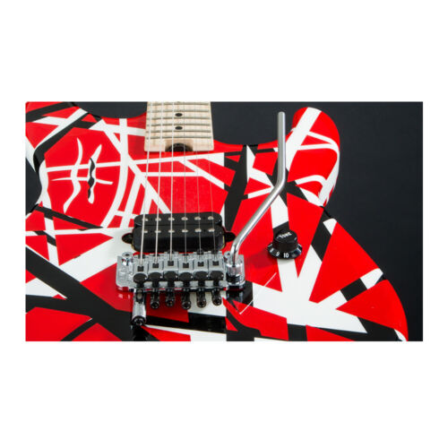 EVH Striped Series 6-String Electric Guitar (Red with Black Stripes)