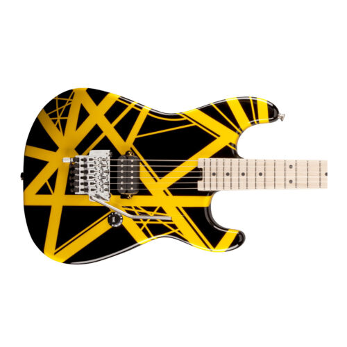 EVH Striped Series 6-String Electric Guitar (Black with Yellow Stripes)