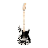 EVH Striped Series 6-String Electric Guitar (White with Black Stripes)