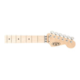 EVH Striped Series 6-String Electric Guitar (White with Black Stripes)