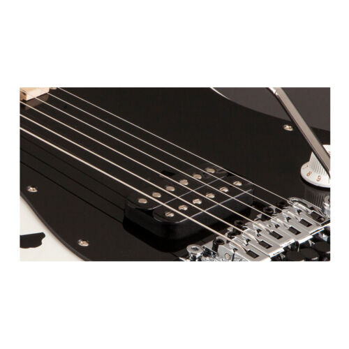 EVH Striped Series 6-String Electric Guitar (White with Black Stripes)