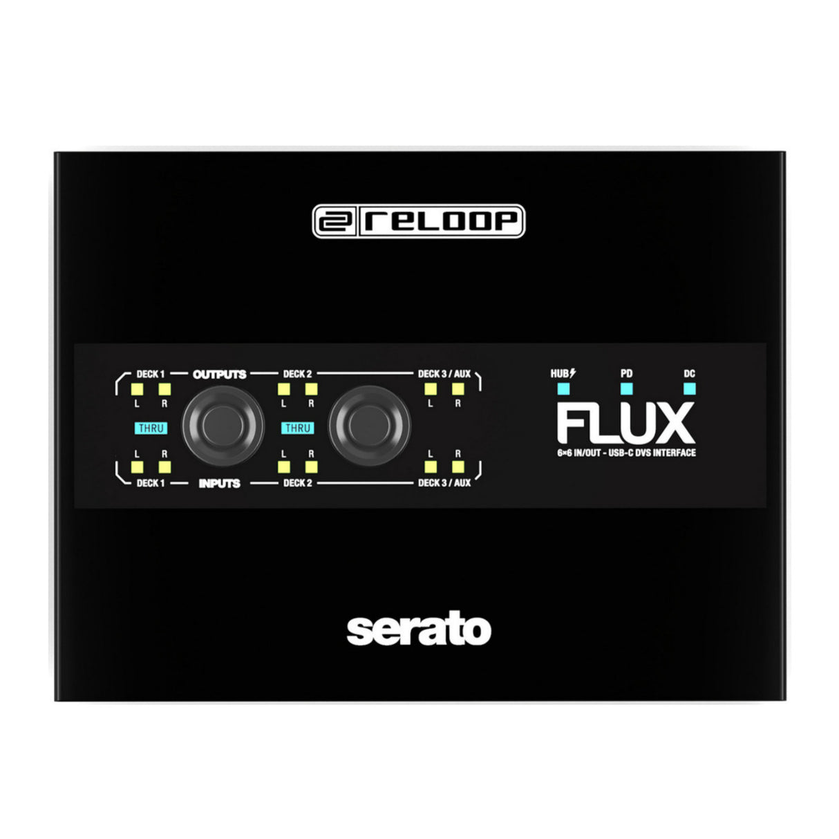 Reloop Flux 6x6 In/Out USB-C DVS Flexible, Robust, and Roadworthy Interface