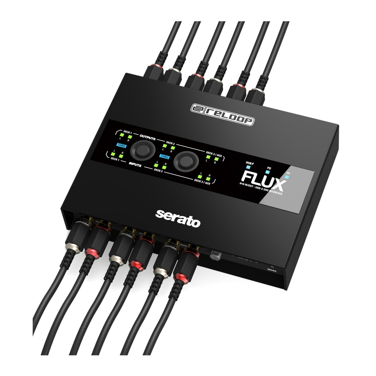 Reloop Flux 6x6 In/Out USB-C DVS Flexible, Robust, and Roadworthy Interface