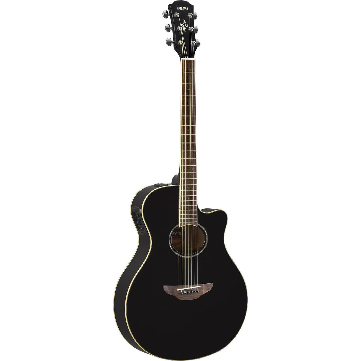 Yamaha APX600BL Thinline Acoustic-Electric Guitar (Black) with Gig Bag Bundle