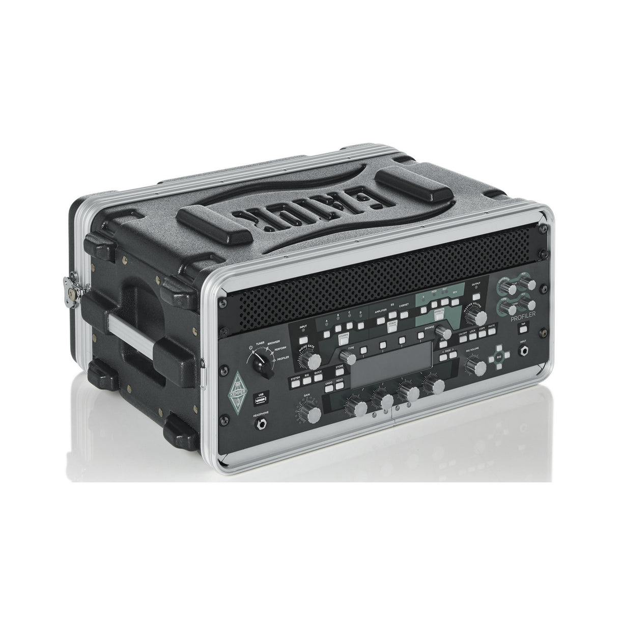 Gator 4U Molded PE 14.25-Inch Deep Audio Rack Case with Heavy-Duty Twist Latches