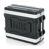 Gator 4U Molded PE 14.25-Inch Deep Audio Rack Case with Heavy-Duty Twist Latches