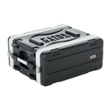 Gator 4U Molded PE 14.25-Inch Deep Audio Rack Case with Heavy-Duty Twist Latches