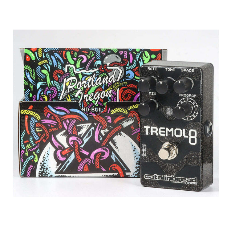 Catalinbread Tremolo 8 Guitar Effects Pedal with 9V Power Supply (Black)