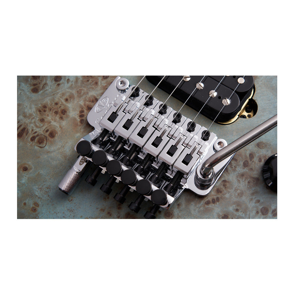 EVH 5150 Series Deluxe Poplar Burl Electric Guitar (Aqua Burst) with Case