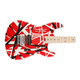 EVH Striped Series 6-String Electric Guitar (Red with Black Stripes) with Case