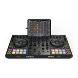 Reloop Mixon 8 Pro 4-channel DJ Controller with Case, XLR Cables, and TRS Cables