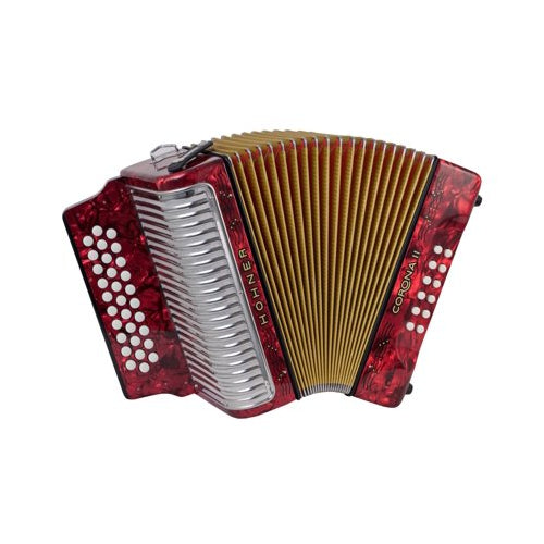 Hohner 3523GR Corona II Classic Accordion (GCF Keys, Pearl Red)