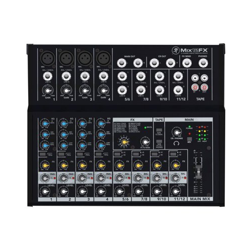 Mackie Mix12FX 12-Channel Compact Effects Mixer with Headphones and Cables