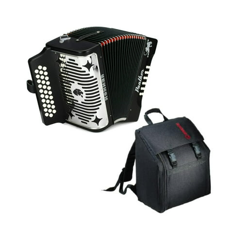 Hohner Accordion 3100FB Panther 3-Row Diatonic Accordion with Hohner AGB Gig Bag