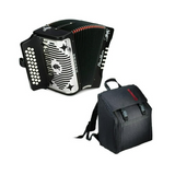 Hohner Accordion 3100FB Panther 3-Row Diatonic Accordion with Hohner AGB Gig Bag