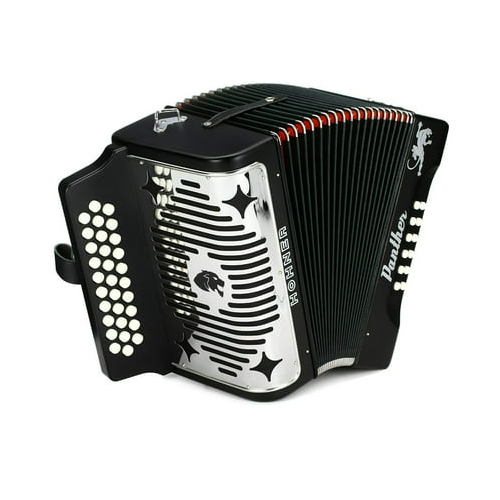 Hohner Accordion 3100FB Panther 3-Row Diatonic Accordion with Hohner AGB Gig Bag