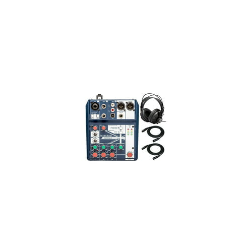 Soundcraft Notepad-5 Small-Format Analog Five-Channel Mixing Console Bundle