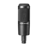 Audio-Technica AT2035 Microphone with Power Supply and Two XLR Cables Bundle