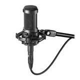Audio-Technica AT2035 Microphone with Power Supply and Two XLR Cables Bundle