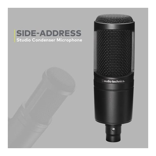 Audio-Technica AT2020 Microphone with Filter, Boom Arm, Cable and Shock Mount