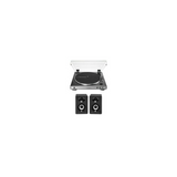 Audio-Technica AT-LP60X-GM Turntable (Gunmetal) with Bluetooth Monitors - Pair