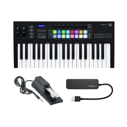 Novation Launchkey 37 MK3 37-Key MIDI Keyboard with Sustain Pedal and USB Hub