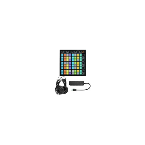 Novation Launchpad Mini MK3 Grid Controller with Headphones and USB Hub