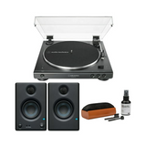 Audio-Technica Two-Speed Stereo Turntable with Monitors and Record Care System