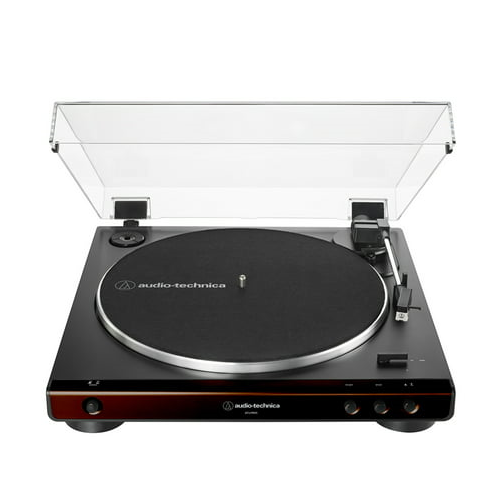 Audio-Technica AT-LP60X Fully Automatic Belt-Drive Stereo Turntable (Brown)