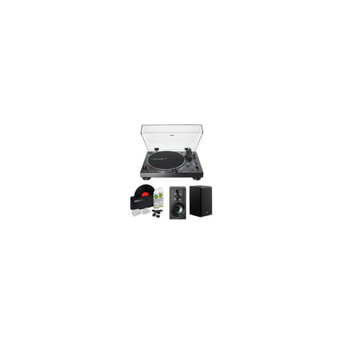 Audio-Technica AT-LP120X-USB Direct-Drive Turntable w/Bookshelf Speakers Bundle