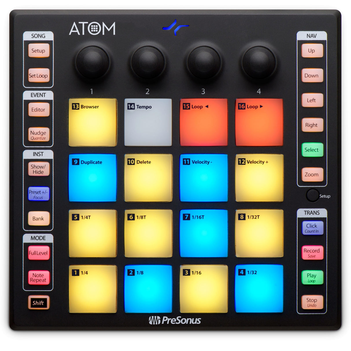 (D) PreSonus Atom Production and Performance Pad Controller