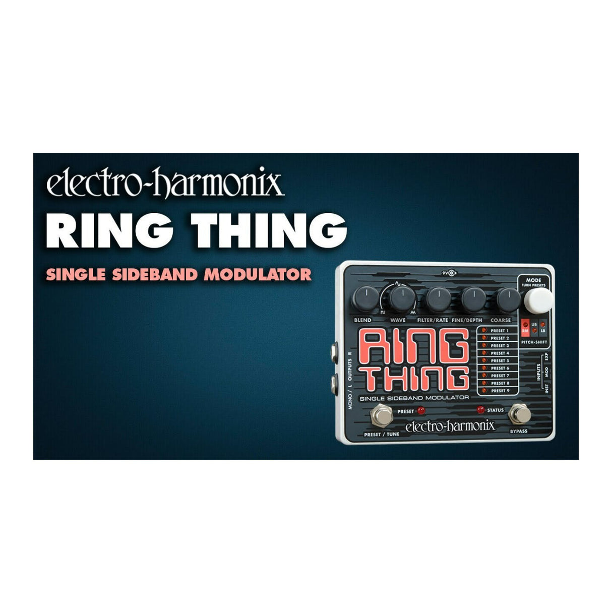 Electro Harmonix Ring Thing Single Sideband Modulator with Blend Knob, Wave Knob