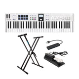 Arturia KeyLab Essential 61 mk3 MIDI Keyboard Controller with Stand Bundle